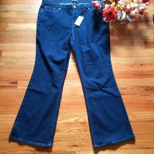 Nanette Lepore Dark Denim Womens Jeans sz 18 NwT $74 Belle High Rise Bootcut